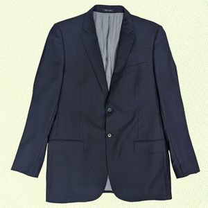 Tiglio 150's Mens Suit 2 Button‎ Navy Novello Wool Jacket Blazer 42L